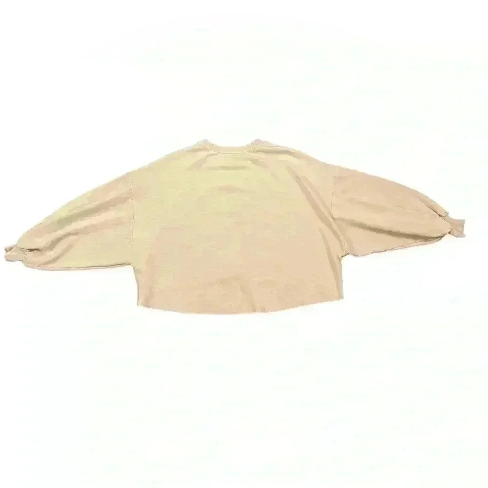 Mamie Ruth Texas Cropped Puff Sleeve Sweatshirt - Picture 4 of 8